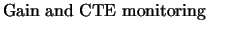 $\textstyle \parbox{5cm}{Gain and CTE monitoring}$
